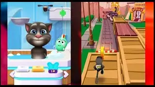 Talking Tom 2 or Subway surfer in Mini Phone 🌿🪻🌿