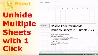 How to Unhide Multiple Sheets with One Click - Excel Macro