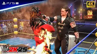 WWE 2K25 - Undertaker vs. Kane - Full Match at WCW Fall Brawl War Games | PS5™ Pro [4K60]