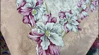 Платок шёлк,жаккард 89/89 &laquo;Дельфиниум&raquo; Дадонова Ирина