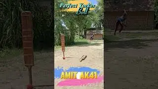 perfect Yorker Ball 🏀🏏 amit ak41 #cricket #yorkerboll #yorkerbowling #yorkerking #tenniscricket #top