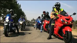 Bikers Arriving at Destination | Mass Ride | Riding for Charity