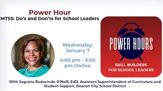 SAANYS Power Hour – MTSS: Do's and Don'ts For School Leaders