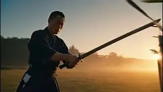 Samurai warrior early morning practice #ai #veo3 #action #movie #trending 