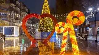 New Year’s Eve Walking Tour 🌧 | Relaxing Rain Sounds | Almaty Old City walking tour