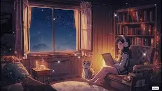 ✨ Cozy Night Lofi Vibes | Reading by Candlelight with Chill Beats & Starry Skies ✨