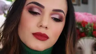 Maquiagem Usando Apenas Mini Paleta de Sombras Burgundy Ruby Rose