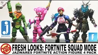 Toy Shiz FRESH LOOKS: Fortnite SQUAD MODE 4 Pack By Jazwares Toys