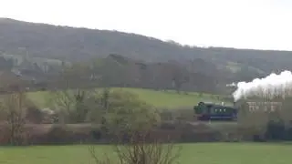 GWR 4270 in the Gloucestershire Rain