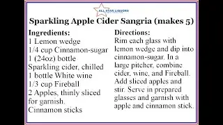 Sparkling Apple Cider Sangria