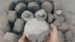 Asmr sand cement with black concrete texture dry on floor crumbling 