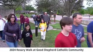 Leaders of Catholic Brothers for Christ host a public rosary walk carrying a cross at Good Shepherd