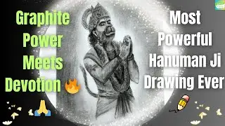 Most Powerful Hanuman Ji Graphite Drawing ✨ | Realistic Hanuman Sketch | Artwale
