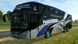 National Travels Saajan Bus Livery For Jetbus SHD- Bus Simulator Indonesia