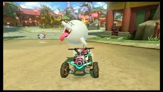 Playing Mario Kart 8 as King Boo Battle Mode Renegade Roundup (No Commentary)