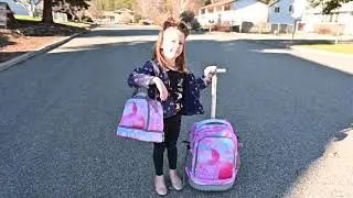 Tilami 19-inch Pink Fishtail Rolling Backpack for Kids