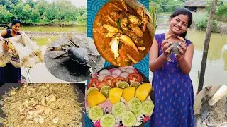 সুন্দরবন বিখ্যাত কাকড়া কষা, চাওমিন, আর শুক্ত রান্না করলাম|| crab recipes with mampi 😍