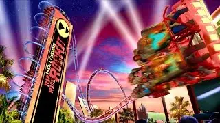 Dad and Sydney Ride the Hollywood Rip Ride Rockit Roller Coaster!
