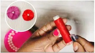 Super easy flower making idea - easy hand embroidery trick -sewing hacks