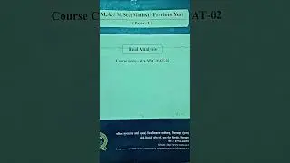 MA/MSc Mathematics Previous Year|| Books/Subjects|| PSSOU.#pssou #msc #mathematics #books