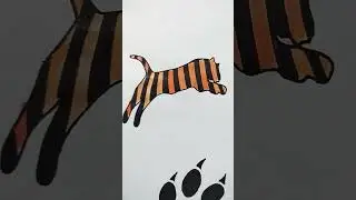 save tiger poster making #tiger #leenaart #youtubeshorts #art #drawing