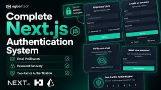 Complete Next.js Authentication System with Email Verification, Password Recovery & 2FA