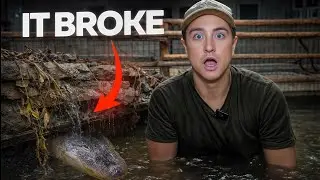 My Alligator Waterfall Is Clogged...So We Had to Fix It