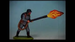 Mark's Little Soldiers Berglander Infantrymen with Flamethrower