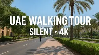 🌆 UAE Silent Walking Tour | Relaxing No-Talk City Walk | 4K Ambience