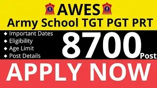 AWES Teacher Recruitment 2022 Army School TGT | PGT | PRT
