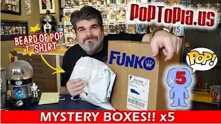 5 Poptopia Mystery Boxes & Cool Beard of Pop T-shirt - I didn't know one of these was a pop.
