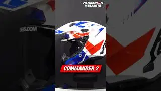 Airoh Commander 2 Reveal White Blue Red - Showcase #motorcycle #airoh #airohcommander2