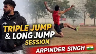 Elite Triple Jump & Long Jump Training Session with Arpinder Singh 🇮🇳 #TripleJump#LongJump #shorts 