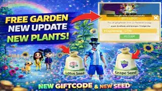 Grape 🍇 & lotus🪷seed new update ||FREE GARDEN FREE FIRE|| free garden new Gift Code After Update 😱 