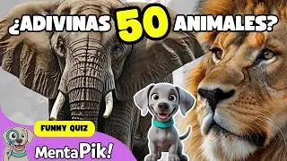 ¿Conoces a estos 50 ANIMALES REALES? Descubre sus NOMBRES Y SONIDOS. Animales para niños