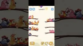 Bird Color Sort Level 9 🦚🦩🦜 ➖ Gameplay ➖ CaroGamesNL