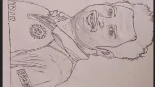 MS Dhoni pencil sketch drawing step by step for beginners 