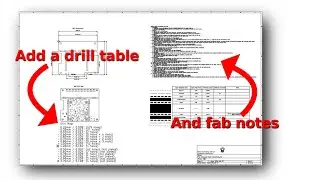 Drill Tables and Fab Notes on a PCB Fab Drawing