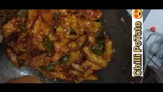 Chilli potolato very easy recipy😍😍  #youtubeshorts #youtubevlog #viralvideos #chillipotatorecipe 