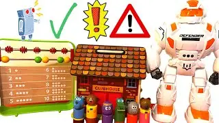 Walking Robot Defender For Kids. Kids learning numbers. Nursery rhymes for toddlers.