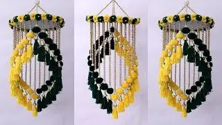 Wool Wind Chime/DIY Woolen Jhumar Craft Ideas/Wool Chandelier/Wall Hanging Ideas