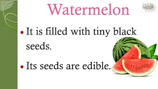 Essay on Watermelon | 15 lines on watermelon #easytolearnandwrite #essay #fruit #watermelon #summer