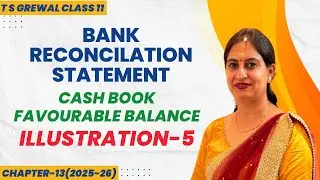 BANK RECONCILATION STATEMENT(BRS) Ch-13 T.S.Grewal ILLUSTRATIONS Illustration - 5 CLASS 11 ACCOUNTS