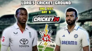 ENGLAND vs INDIA - 3rd Test Day 5 Highlights | Anderson-Tendulkar Trophy | Cricket24 Gameplay