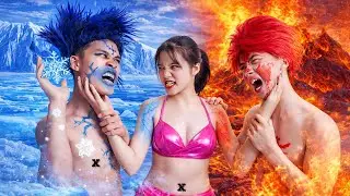 HOT MAN vs COLD MAN PRANK BATTLE CAPTAIN SEAL NERF GUNS FIRE VS ICE PRANK FUNNY