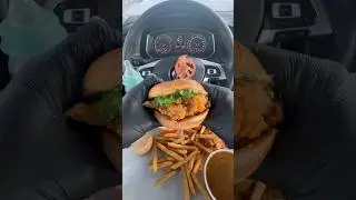 Popeyes new ghost pepper sandwich 🥵🔥 #asmr #food #mukbang
