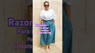 Como usar pantalones cintura paper bag #pantalones #tending #paperbag