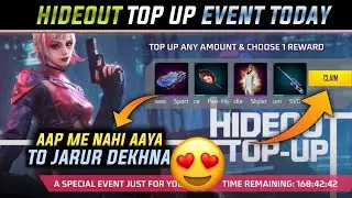 FF Hideout Top Up Event Today | FF Hideout Top Up Event Not Showing | Hideout Top Up Event Details