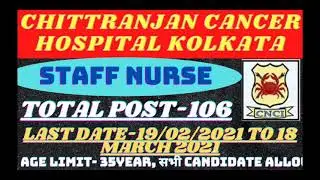 LATEST PERMANENT STAFF NURSE VACANCY IN CHITTRANJAN CANCER HOSPITAL KOLKATA