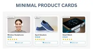 E-Commerce Product Cards Using HTML & CSS | White Glass Minimal UI Design